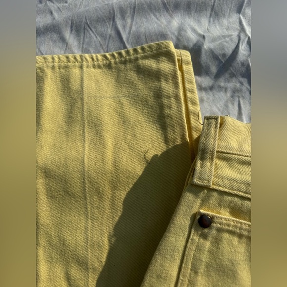 Vintage Wrangler Yellow Straight-Leg Jeans, Size 5 - Picture 6 of 6